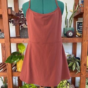 Rust Spaghetti Strap athletic  Dress